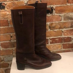Bally brown knee high boots